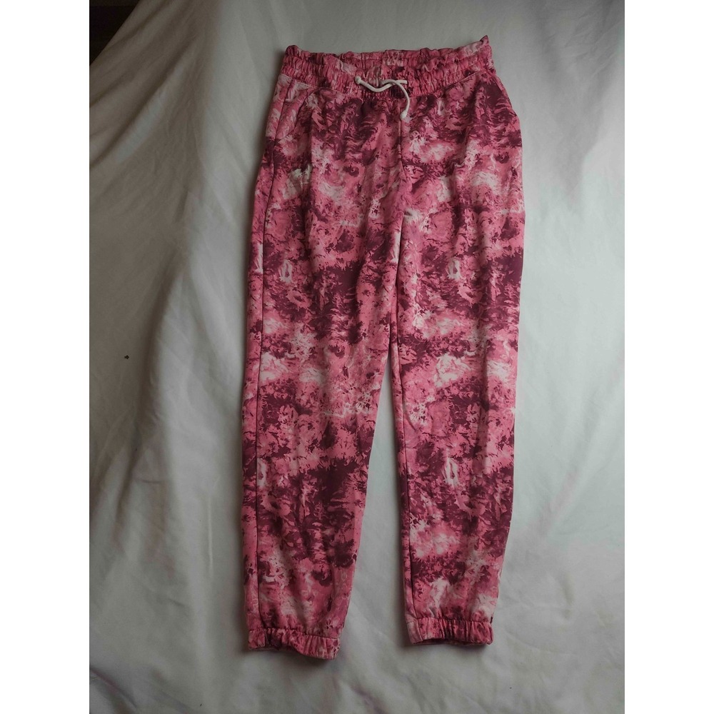 Under Armour Sweatpants Womens Small Pink Tie Dye Joggers Loose Fit Athleisure